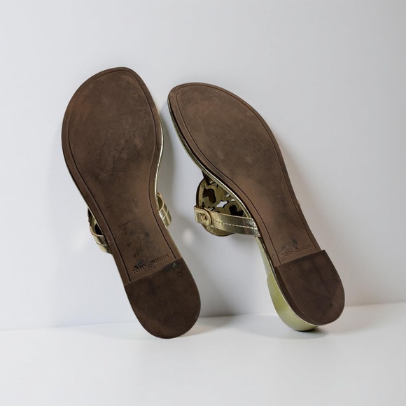 Tory Burch Shiny Silver Women's Sandals - Picture 4 of 5